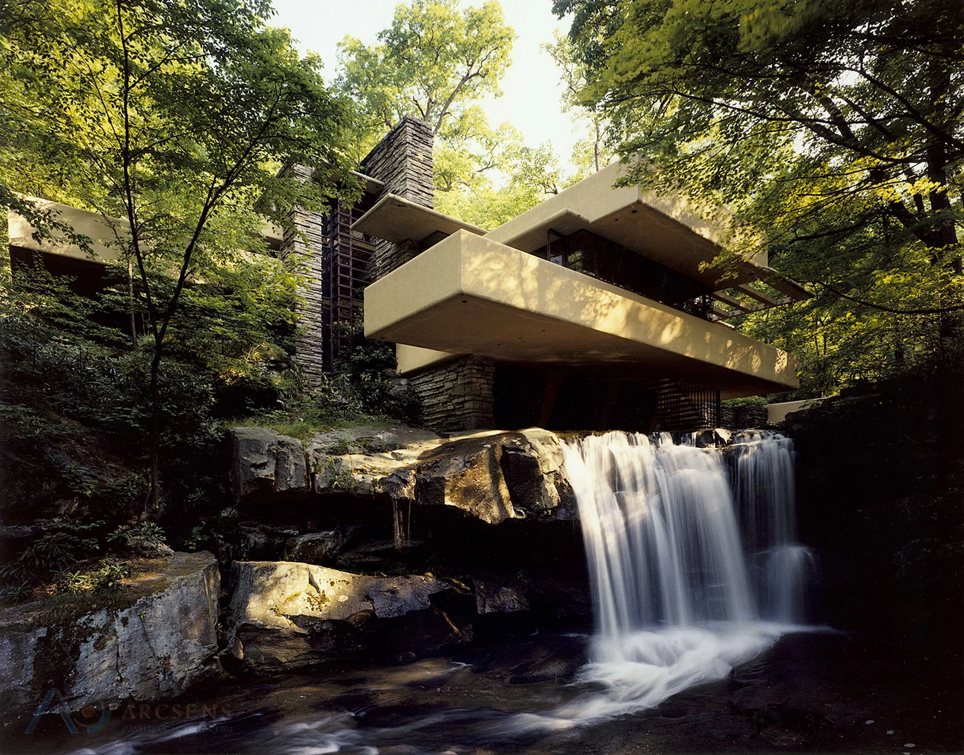7 YẾU ĐIỂM TRONG CÁC CÔNG TRÌNH CỦA KIẾN TRÚC SƯ LỪNG DANH NGƯỜI MỸ - FRANK LLOYD WRIGHT 2 Biệt thự trên thác