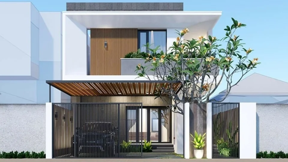 Những mẫu nhà phố 1 trệt 1 lầu hiện đại phổ biến nhất hiện nay 1 Mẫu nhà 1 trệt 1 lầu hiện đại