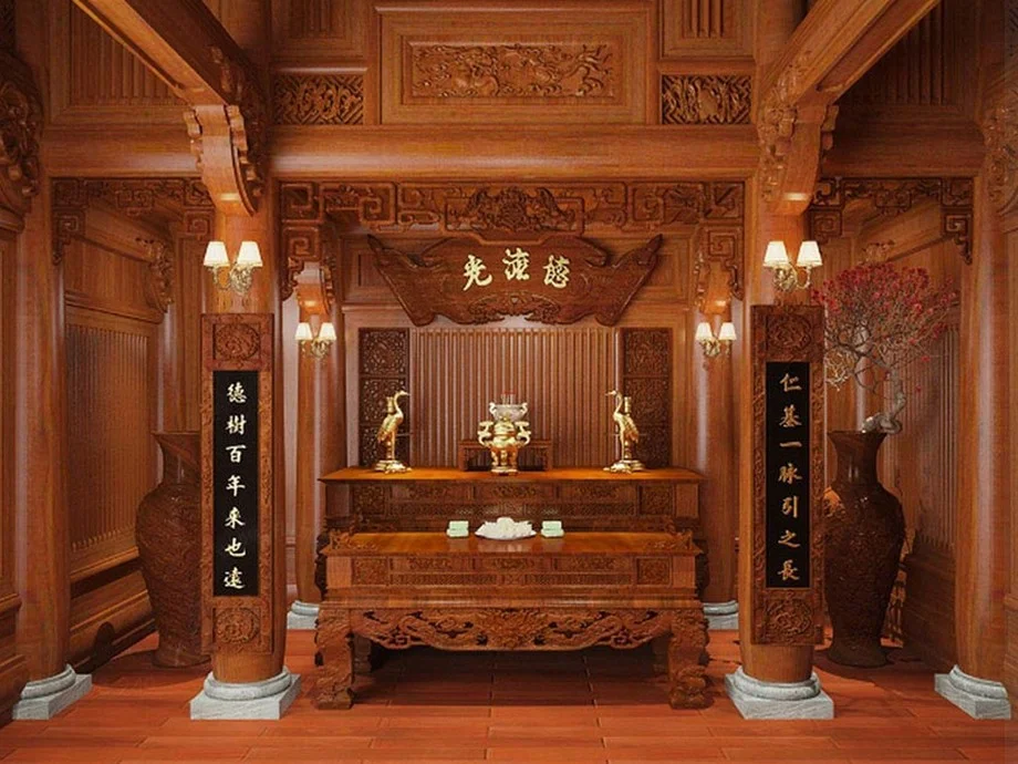 Thiết kế phòng thờ - không gian tín ngưỡng, tâm linh đặc biệt 3 phong-tho